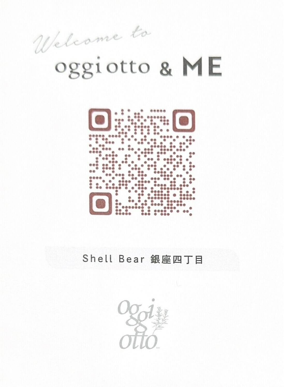 oggi otto & ME 公式オンラインストア ShellBear銀座四丁目店